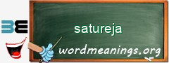 WordMeaning blackboard for satureja